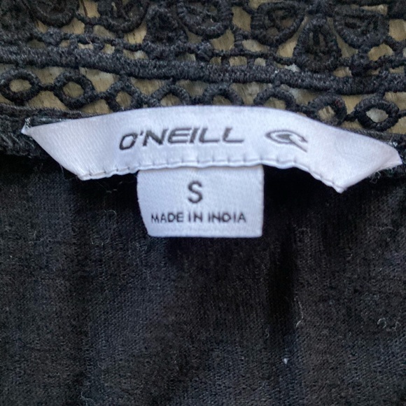 Black Lace tank top with tie size small - Picture 3 of 6